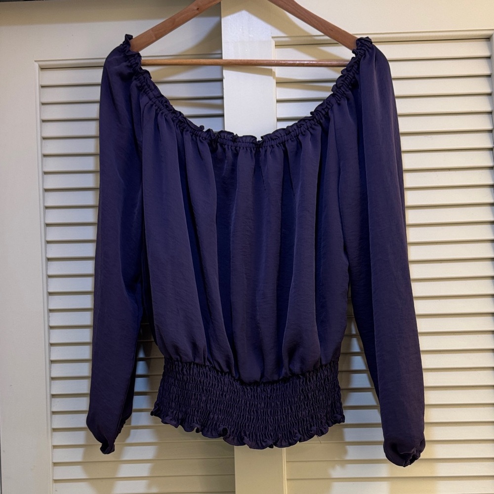 Michael Kors M Elegant Purple Women's Off Shoulder Top